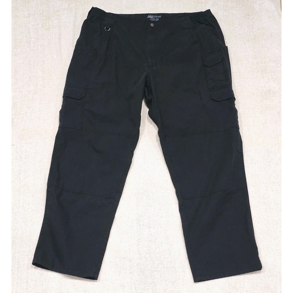 5.11 Tactical Mens Regular Fit Taclite Pro Ripstop Cargo Pants 44x32 Black 74273 - Picture 1 of 9